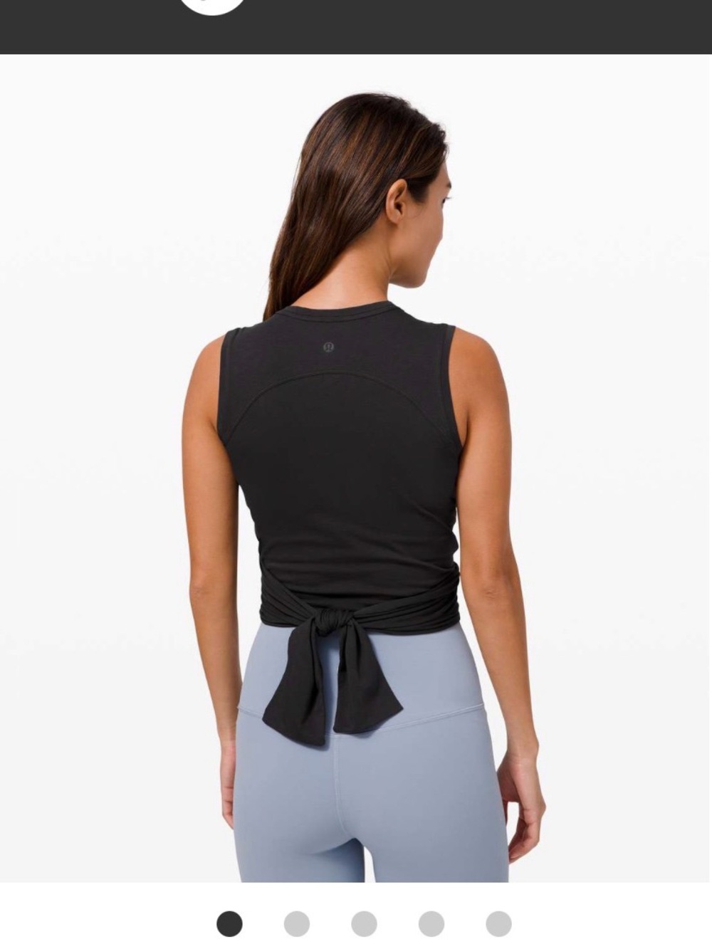 lululemon athletica Black Tie-Back Sleeveless Tank